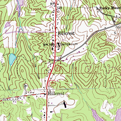 Topographic Map of Troup County Fire Department Station 2, GA