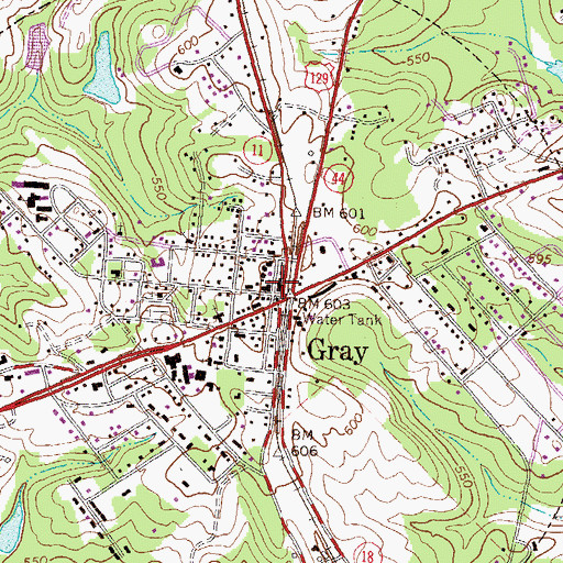 Topographic Map of Jones County Fire Department Station 7, GA