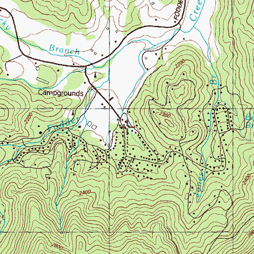 Topographic Map of Towns County Fire and Rescue Station 3, GA