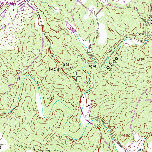 Topographic Map of Wildcat Volunteer Fire Department Station 11, GA