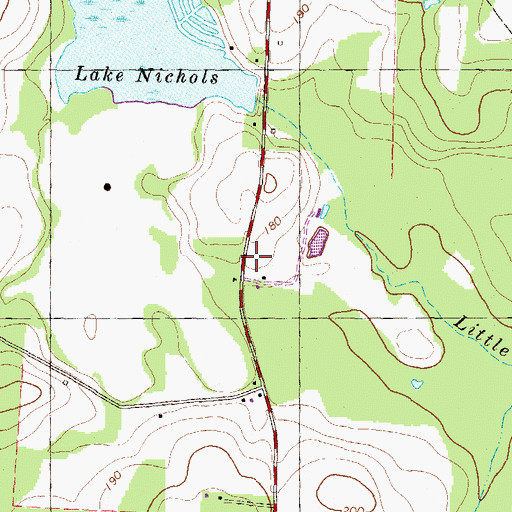 Topographic Map of Sand Hill Volunteer Fire Department, GA