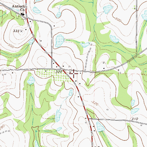 Topographic Map of Colquitt County Volunteer Firefighters Association Fire Station 22 Livingston Bridge, GA
