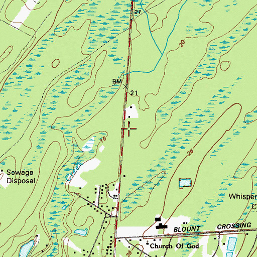 Topographic Map of McIntosh County Fire Department Northside Station, GA