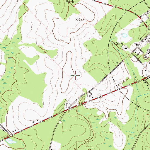 Topographic Map of Dodge State Prison Fire Department, GA