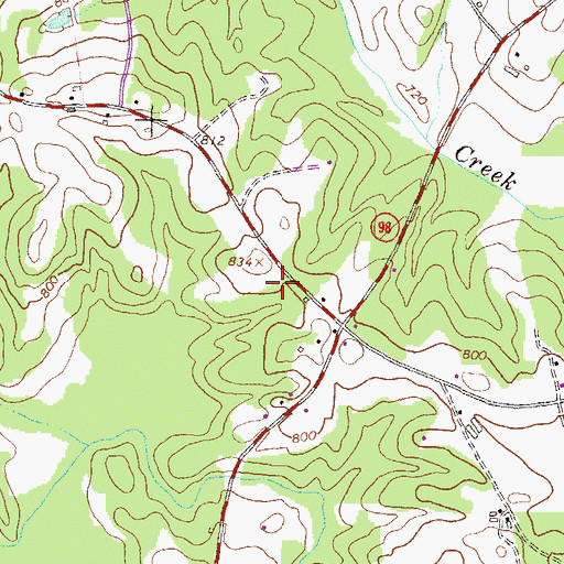 Topographic Map of Banks County Fire and Emergency Medical Services Station 330, GA