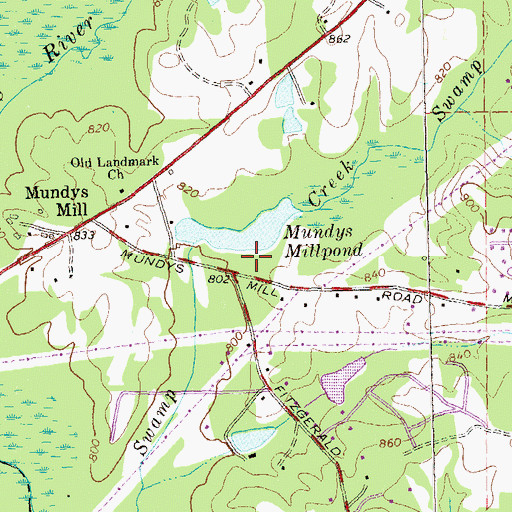 Topographic Map of Clayton County Fire Department Station 12, GA