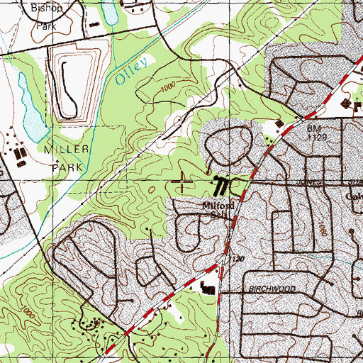 Topographic Map of Cobb County Fire and Emergency Services Station 30, GA