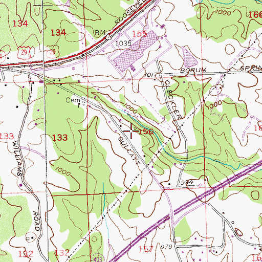 Topographic Map of Fulton County Fire Department Station 15, GA