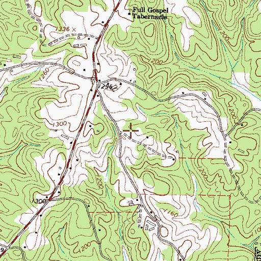 Topographic Map of Hall County Fire Services Station 15, GA
