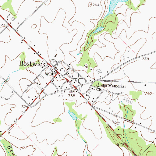 Topographic Map of Morgan County Fire Rescue Department Station 3, GA
