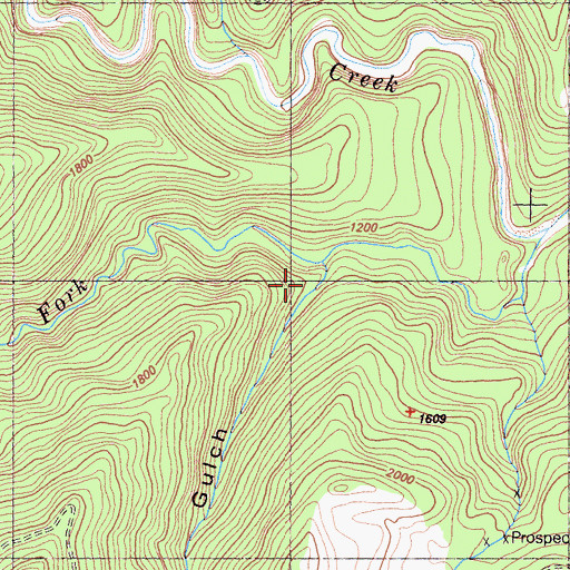 Topographic Map of Gasquet Gulch, CA