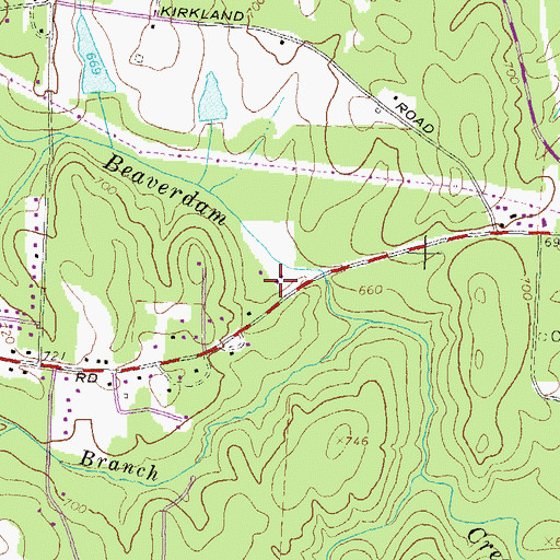 Topographic Map of Newton County Fire Station 7, GA