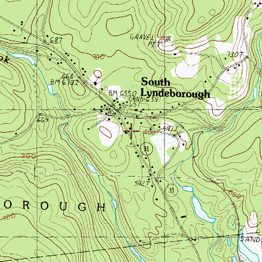 Topographic Map of Lyndeborough Fire Department, NH