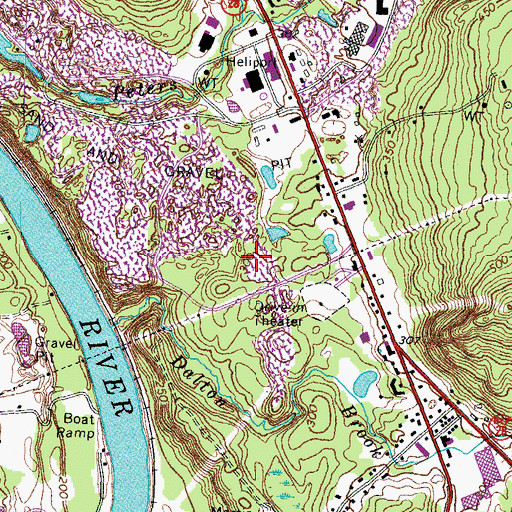 Topographic Map of Hooksett Fire Rescue Department Station 2 Central Station, NH