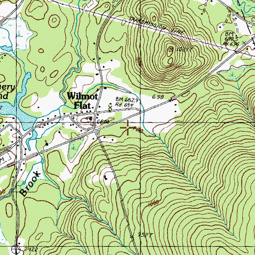 Topographic Map of Wilmot Volunteer Fire and Rescue Company Incorporated, NH