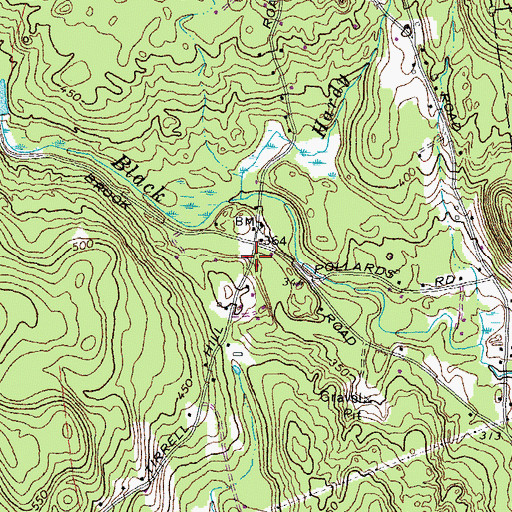 Topographic Map of Goffstown Fire Department Station 17, NH