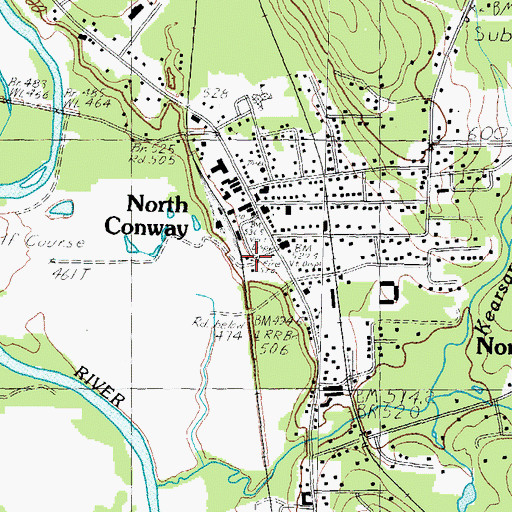 Topographic Map of North Conway Fire Department, NH