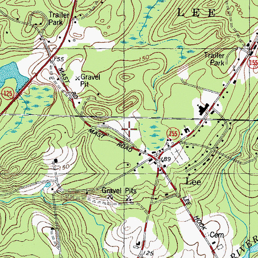 Topographic Map of Lee Fire and Rescue Department, NH
