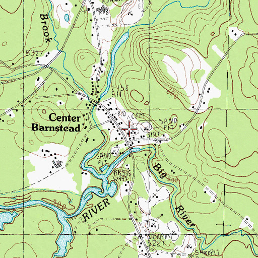 Topographic Map of Barnstead Fire Rescue Station 2, NH