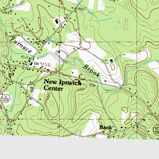 Topographic Map of New Ipswich Volunteer Fire Department, NH