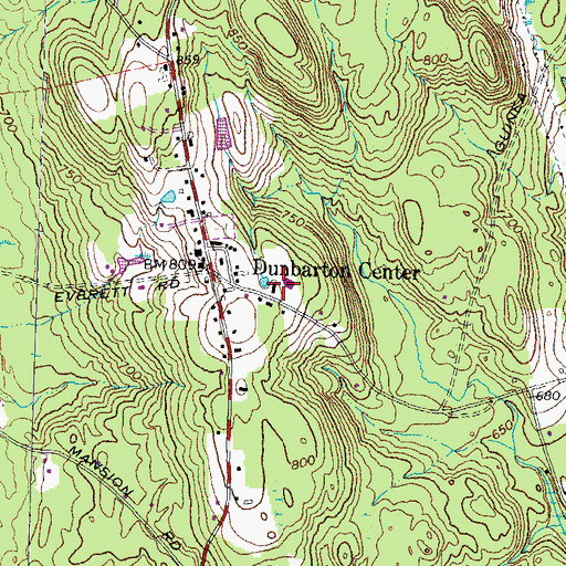 Topographic Map of Dunbarton Police Department, NH