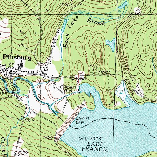 Topographic Map of Pittsburg Fire And Rescue, NH
