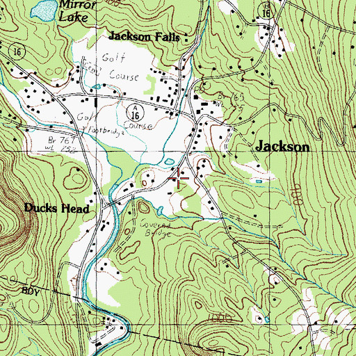 Topographic Map of Jackson Fire Department, NH