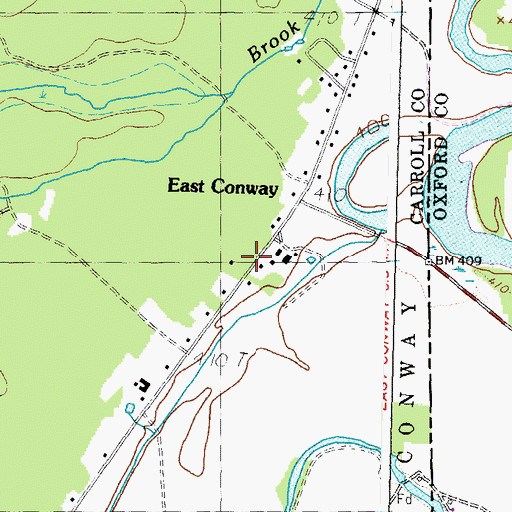 Topographic Map of East Conway Fire Department, NH