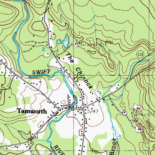 Topographic Map of Tamworth Fire Department Central Station, NH