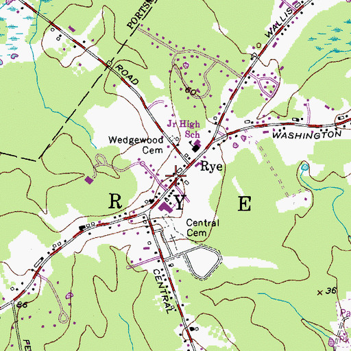 Topographic Map of Rye Fire Department, NH