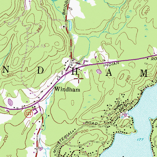 Topographic Map of Windham Fire Department, NH