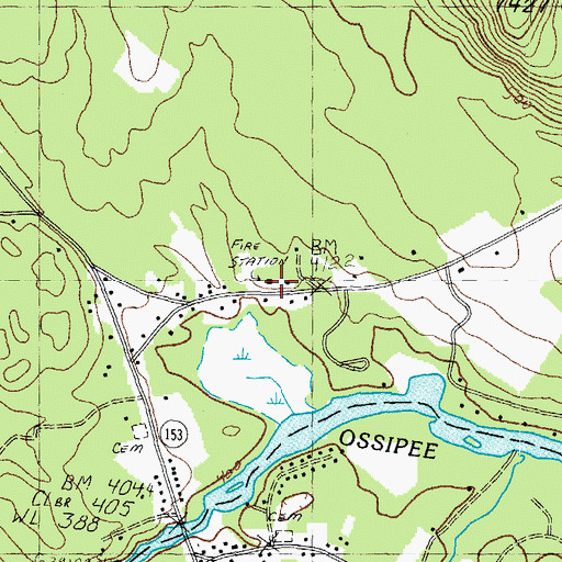 Topographic Map of Freedom Fire Rescue Department, NH