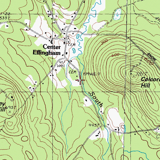 Topographic Map of Effingham Fire Department, NH