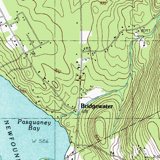 Topographic Map of Department Of Public Safety Bridgewater Fire Department and Emergency Medical Services, NH