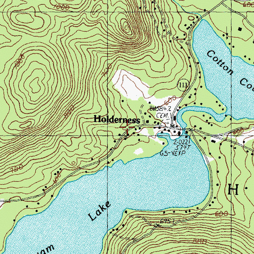 Topographic Map of Holderness Fire Department, NH