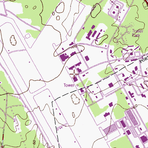 Topographic Map of Pease Fire and Emergency Medical Services, NH