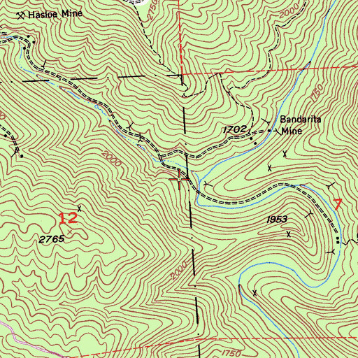 Topographic Map of Gentry Gulch, CA