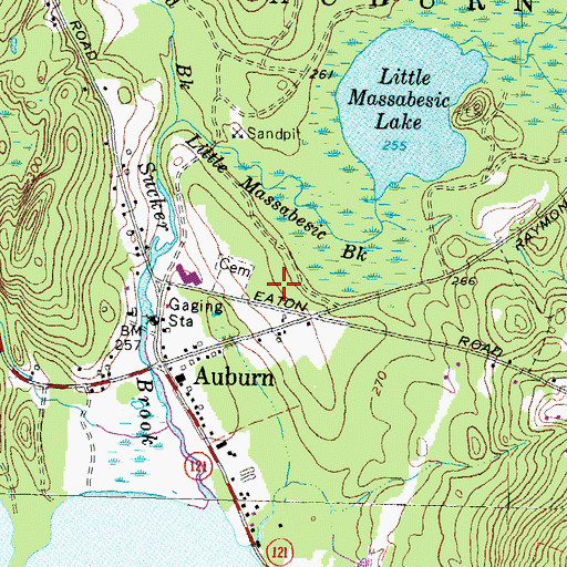 Topographic Map of Auburn Fire Department Station 2, NH