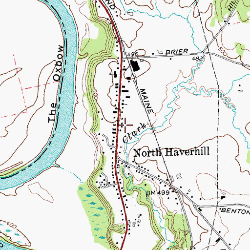 Topographic Map of North Haverhill Fire Department, NH