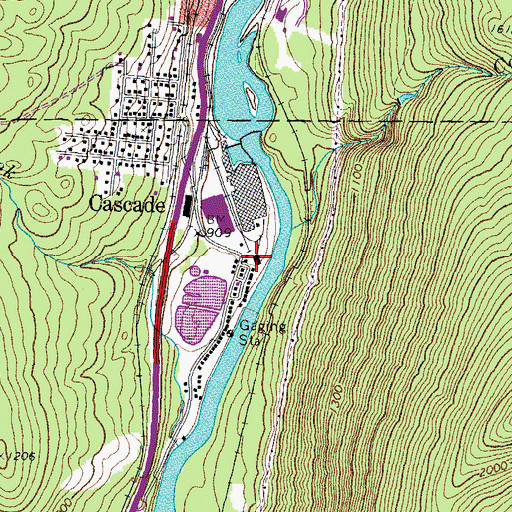 Topographic Map of Gorham Fire Department Station 2, NH
