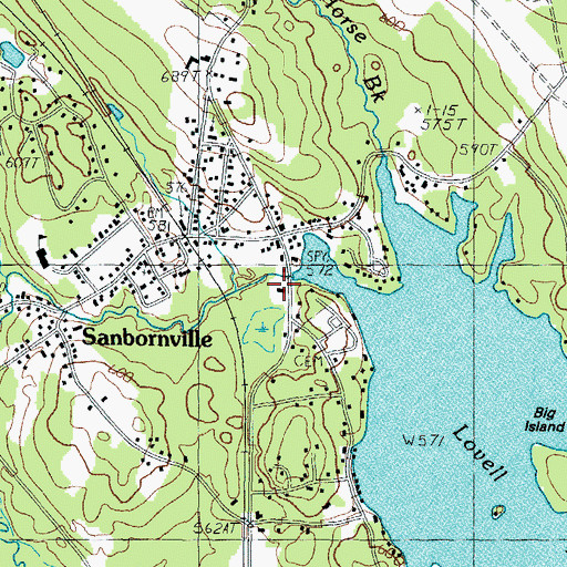 Topographic Map of Wakefield Fire and Rescue Station 1, NH