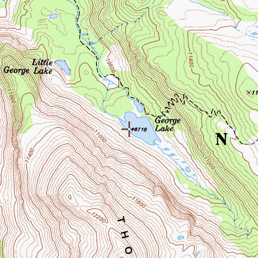 Topographic Map of George Lake, CA