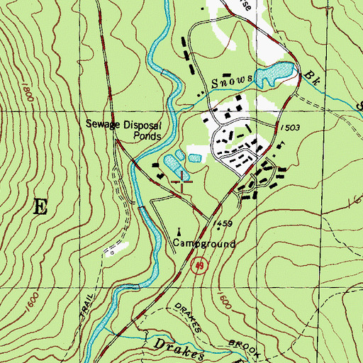 Topographic Map of Waterville Valley Fire Department, NH
