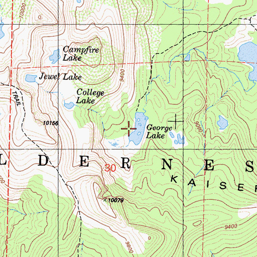 Topographic Map of George Lake, CA