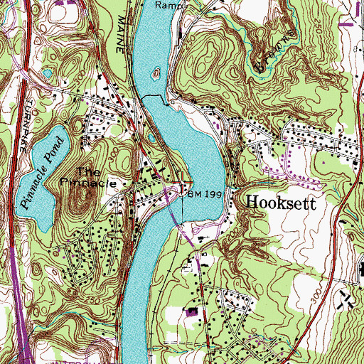 Topographic Map of Hooksett Fire Rescue Department Station 1, NH