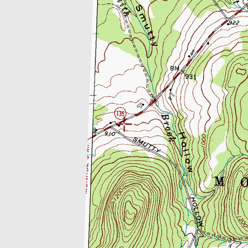 Topographic Map of Monroe Fire Department Station 2, NH