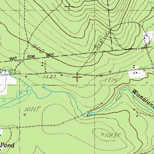 Topographic Map of Tamworth Fire Department Wonalancet Station, NH
