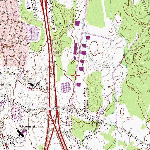 Topographic Map of Manchester Fire Department Station 8, NH
