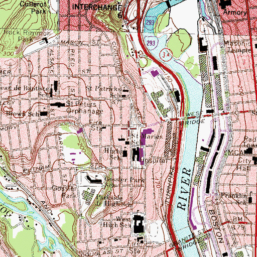 Topographic Map of Manchester Fire Department Station 6, NH