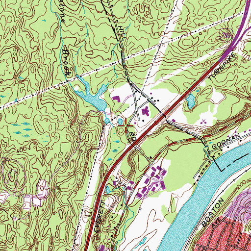 Topographic Map of Manchester Fire Department Station 4, NH